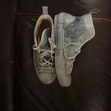Men’s Dior B23 Daniel Arsham High Top Lace-Up Athletic Sneaker Blue/Gray