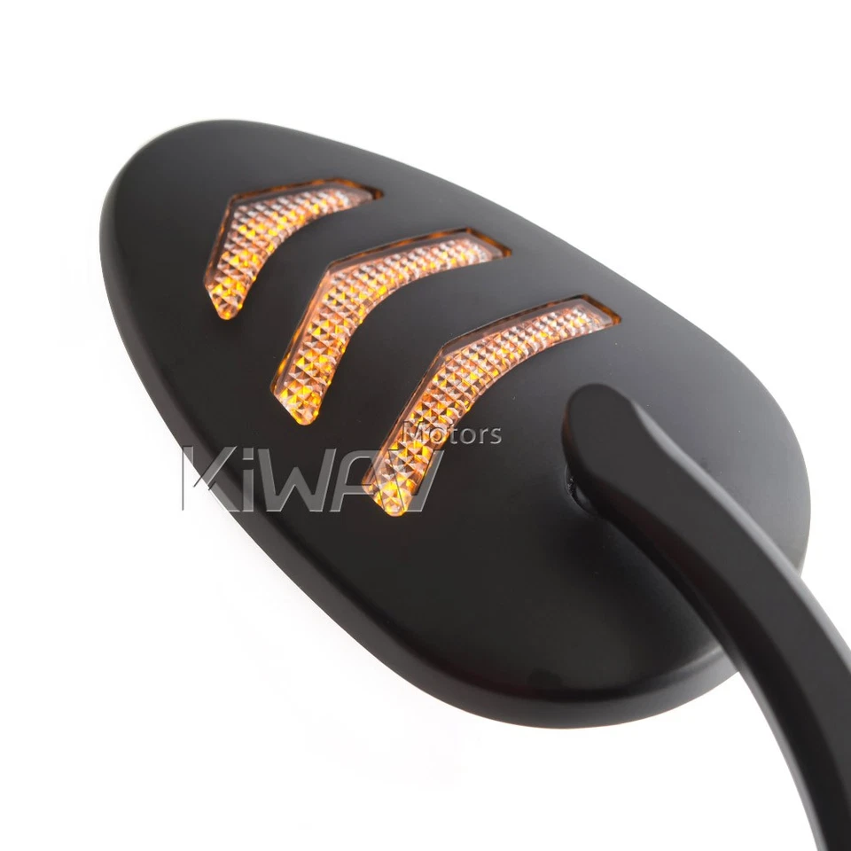 Espejos retrovisores negros + intermitentes estilo flecha led se adapta a Harley V-ROD MUSCLE NIGHT ROD Foto 4 de 4