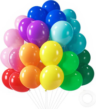 110PCS Latex Balloons 12Inch, Colorful Helium Party Balloons Arch with Ribbon fo