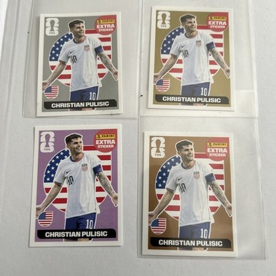 KOMPLETTER SATZ 4 PULISIC EXTRA PANINI FIFA WORLD CUP 2026 STICKER