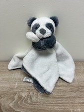 Carter's Lovey Baby Security Blanket Plush White Gray Panda Bear Clean