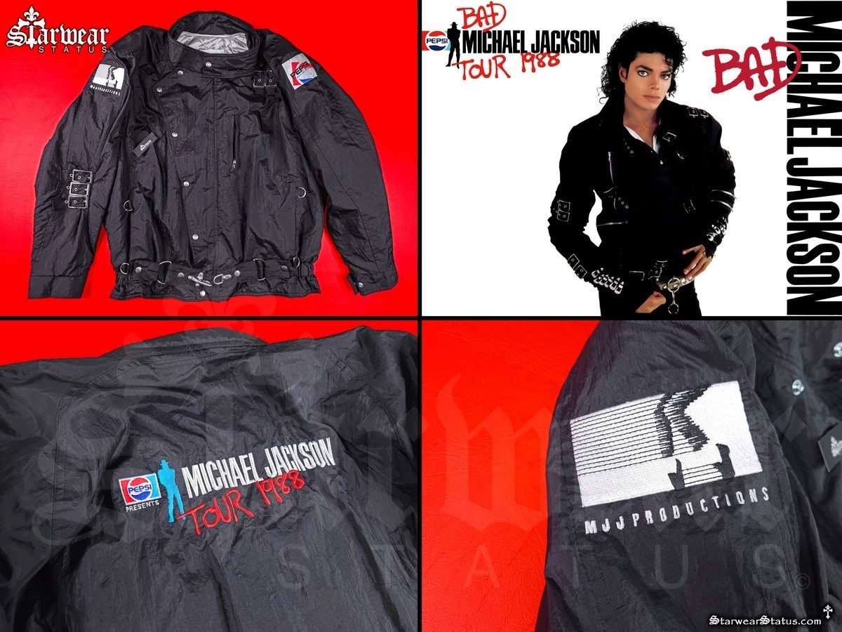 🔥Vintage 80s Michael Jackson BAD TOUR PEPSI Crew Member Biker