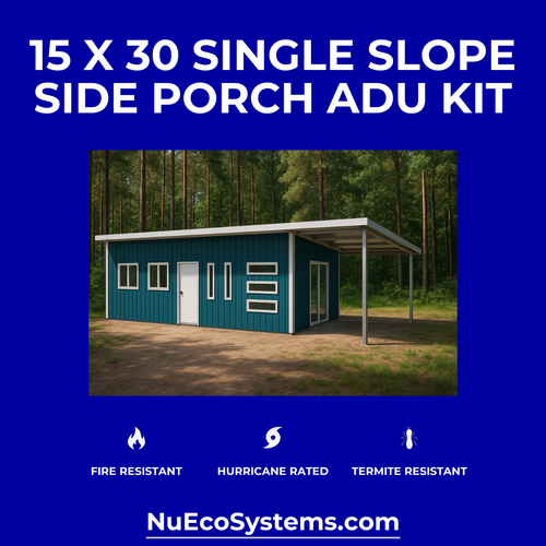 Fire Resistant Backyard Office Granny Flat Tiny Home Kit Front Porch - Picture 18 of 24