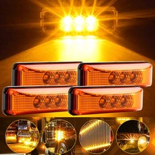 Amber Led Side Marker Corner Light Waterproof 12v For Car Truck Trailer Boat 4pc Amber Led Side Marker Corner Light Waterproof 12v For Car Truck Trailer Boat 4pc