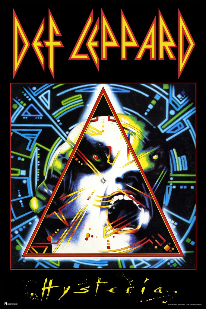 Def Leppard Hysteria Album Cover Heavy Metal Music Retro 80s Band