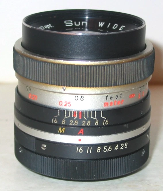 SUN WIDE XS-35 2,8/35MM OBJEKTIV 35MM f/2,8 – M42 MOUNT - Imagen 2 de 4