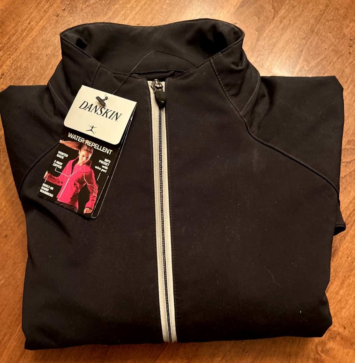 スポーツウェア DANSKIN Danskin Activewear-Full Zip Jacket-W Med-Black-Water Repellant