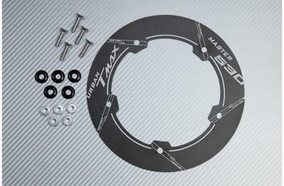 Schwarze Kronenabdeckung aus eloxiertem Alu für Yamaha Tmax 530 T-Max SJ09 2015-2016