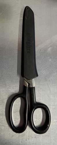 9" Gingher Schneideschere mit 5,5" Klinge mit schwarzen Griffen und Scheide - Bild 6 von 6