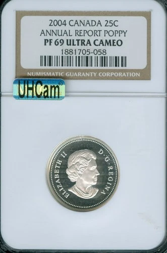 2004 CANADA ANNUAL REPORT GOLD POPPY NGC PF69 UCAM MAC UHCAM & SPOTLESS  