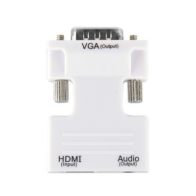 1Pc Female HDMI to Male VGA Adapter w/Audio Cable Plug&Play Laptop PC To TV