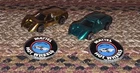 2 1967 Hot Wheel Redlines Ford J  Cars  Metallic Green & Gold W/ Badges