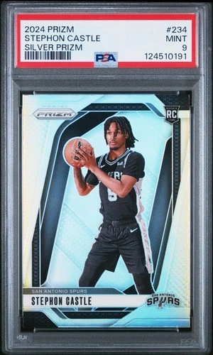 STEPHON CASTLE 2024 PRIZM SILVER PRZM ROOKIE RC #234 PSA 9 MINT! SPURS NBA UCONNOpens in a new window or tab