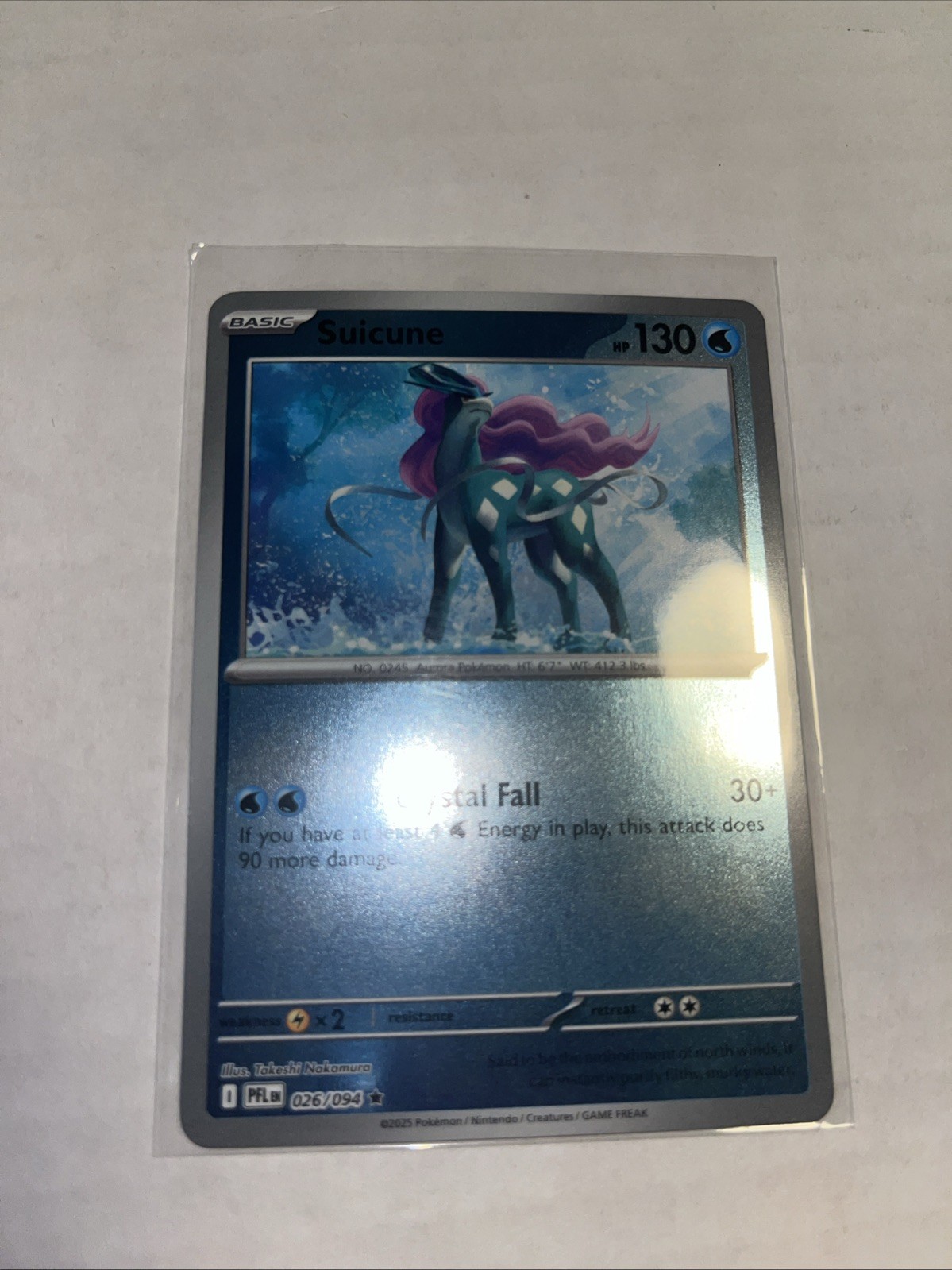 Suicune 026/094 - Reverse Holo - Pokémon TCG: Phantasmal Flames - NM