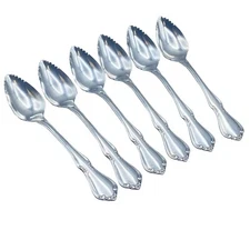 Grapefruit Spoons Oneida Craft Community Chateaux Floral 6” Flatware Set of 6