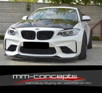 CUP Spoilerlippe Schwarz FüR M2 BMW F87 Frontspoiler Spoilerschwert M-Paket V1