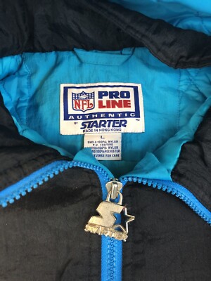 Carolina Panthers Starter Jacket Size L Pro Line Vintage Bomber | eBay
