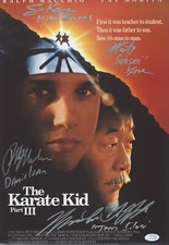 The Karate Kid Part III AUTOGRAPHS Signed 12x18 Photo - Ralph Macchio +3 ACOA