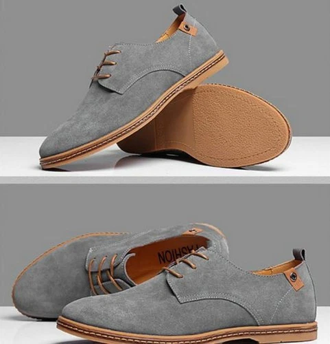 New Casual Suede European style leather Shoes Men's oxfords Multi Size Fashion - Picture 4 of 15