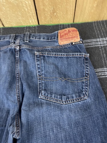 Lucky Brand Jeans Mens 38x32 Blue 361 Vintage Straight Denim Pants Faded Washout - Picture 9 of 17