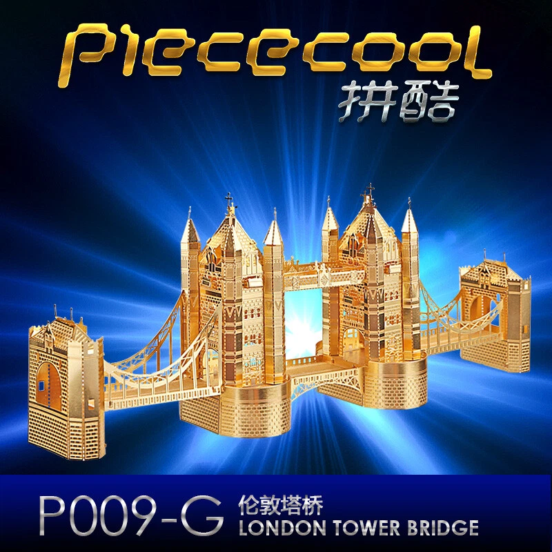 London Tower Bridge-Gold 3D Metal Puzzle Model Kits Assemble Jigsaw Toy - Image 4 of 4