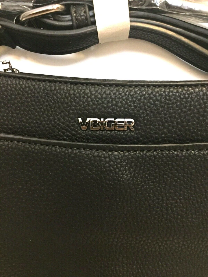 Vbiger Bolsos de Hombro Negros Bolsos de Mensajero Bandolera Multi Bolsillo  Foto 2 de 4