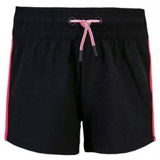 Member  s Mark Active Girls Rainbow Stripes Shorts Black 7/8