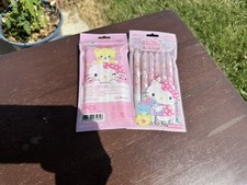 New Sanrio pen gel ink 6 pcs Hello Kitty School Office supply