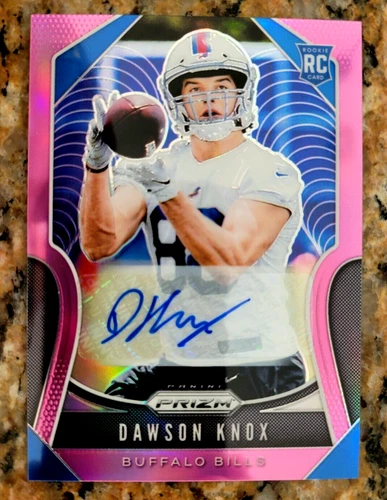 2019 Panini Prizm Dawson Knox RC Auto Pink Prizm Bills Rookie