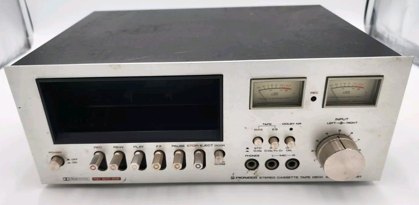 Pioneer Stereo Cassette Tape Deck Model CTF2121 Audiophile Silver