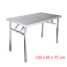 Tavolo inox pieghevole Tavolo pieghevole in acciaio inox (120 x 60 cm, 120 kg) ﻿