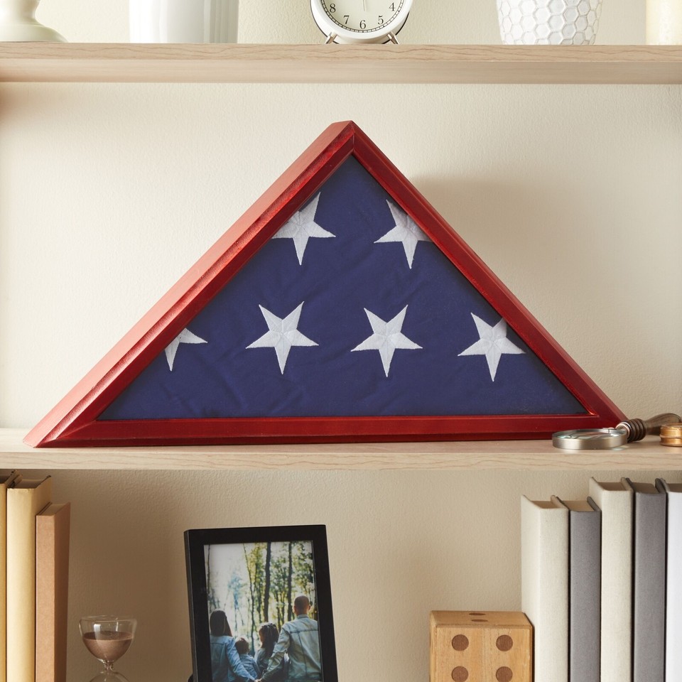 5'x9' Flag Display Case For American Veteran Burial Flag - The Military