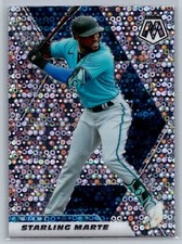 2021 panini mosaic quick pitch baseball starling marte disco prizm #49
