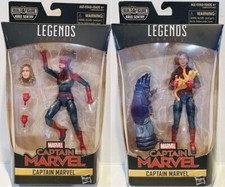 MARVEL LEGENDS BAF SERIES 2 X CAPTAIN MARVEL FIGURES KREE SENTRY NIB M4 