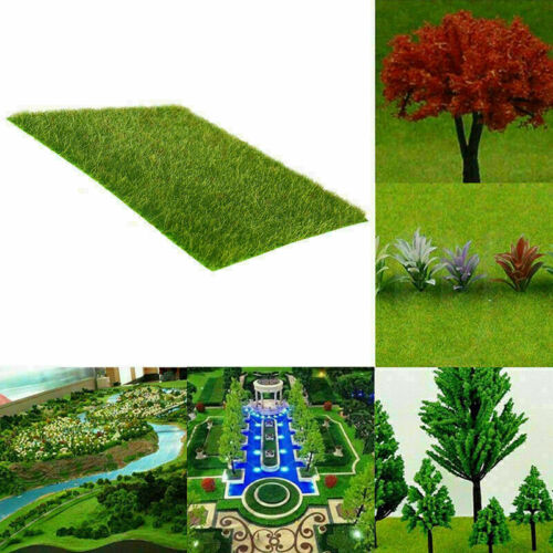 1/2/3/4/6/10 Pcs Artificial Green Grass Mat Fake Lawn Dollhouse Garden Ornament - Picture 2 of 18