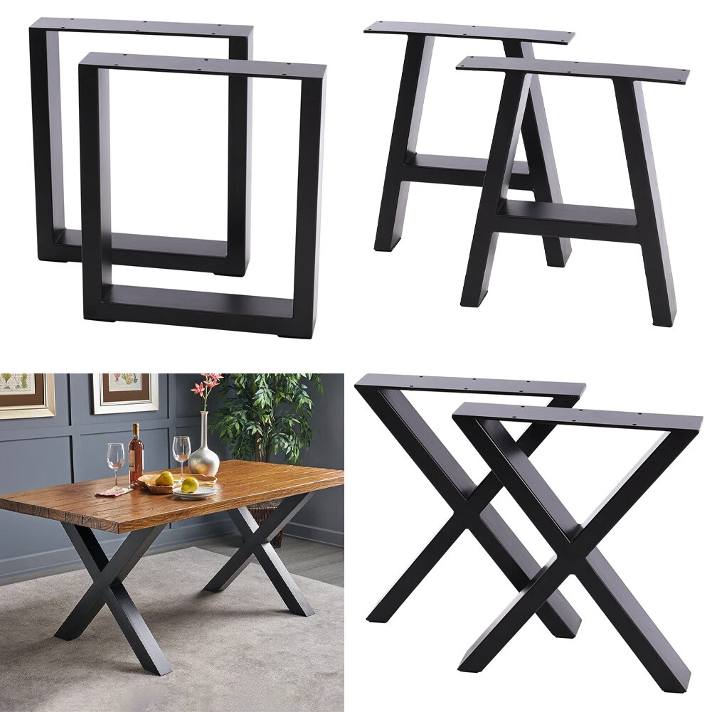 2pcs Industrial Table Legs Base Metal Frames Bench Side Dining Coffee Tables