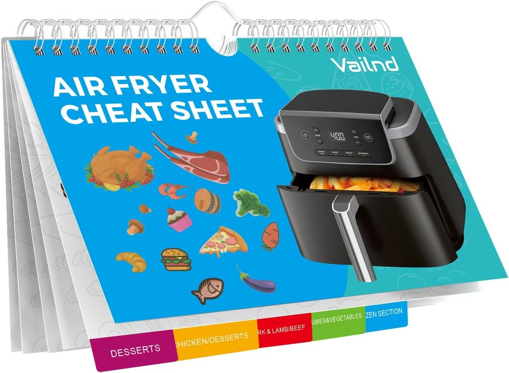 Air Fryer Cooking Guide Magnet Cheat Sheet for Quick Reference  
