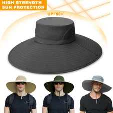  Bucket Hat Fishing Camping Safari Boonie Sun Brim Summer Cap UV Protection