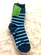 Kate Spade Crew Socks 2 pack New Non No Slip One Size Fuzzy Women's Pack