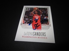 LATOYA SANDERS SIGNED AUTOGRAPHED 2018 RITTENHOUSE WNBA CARD # 104-SP 1/500