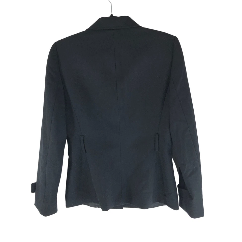 Женская куртка Tahari Arthur S Levine шерстяная смесь на пуговицах спереди военная черная 4 - Изображение 2 из 4