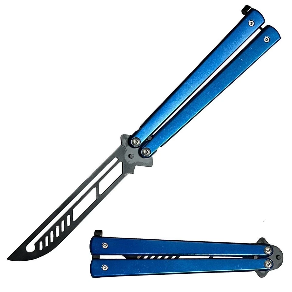 Cuchillo Entrenador BALISONG METAL MARIPOSA de Práctica de Alta Calidad HOJA Herramienta Opaca Foto 4 de 4