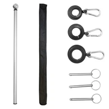 22ft Locking Telescoping Fiberglass Pole Tail Gate Camping Flag Pole