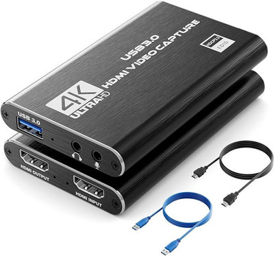 4K Video Game Capture Card for Nintendo Switch, PS4, and PC   HDMI to USB 3.0, 1
