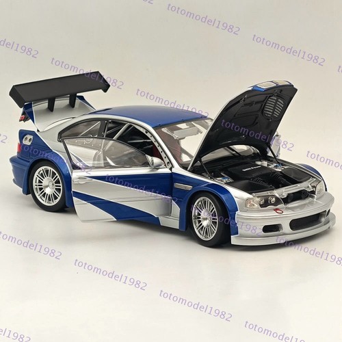 DCM 1:18 BMW M3 GTR E46 2001 Need For Speed Metal con 1/87 Llavero Diecast Azul - Imagen 13 de 17