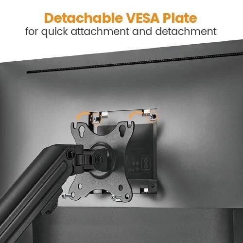 DUAL ARM MONITOR DESK MOUNT BRACKET SPRING ASSITED FULL MOTION FOR 17-32" SCREEN - Image 2 of 4