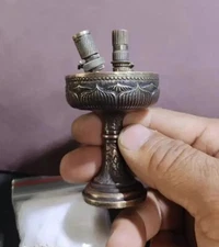 Brass Vintage Style Retro Desktop Kerosene Lighter & Table Oil Lamp Collectibles