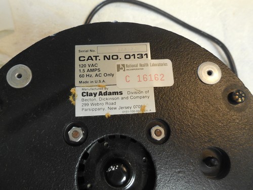 National Health Labratories Analytical Centrifuge Clay Adams 115v w/ 4 SS Vials - Picture 4 of 9