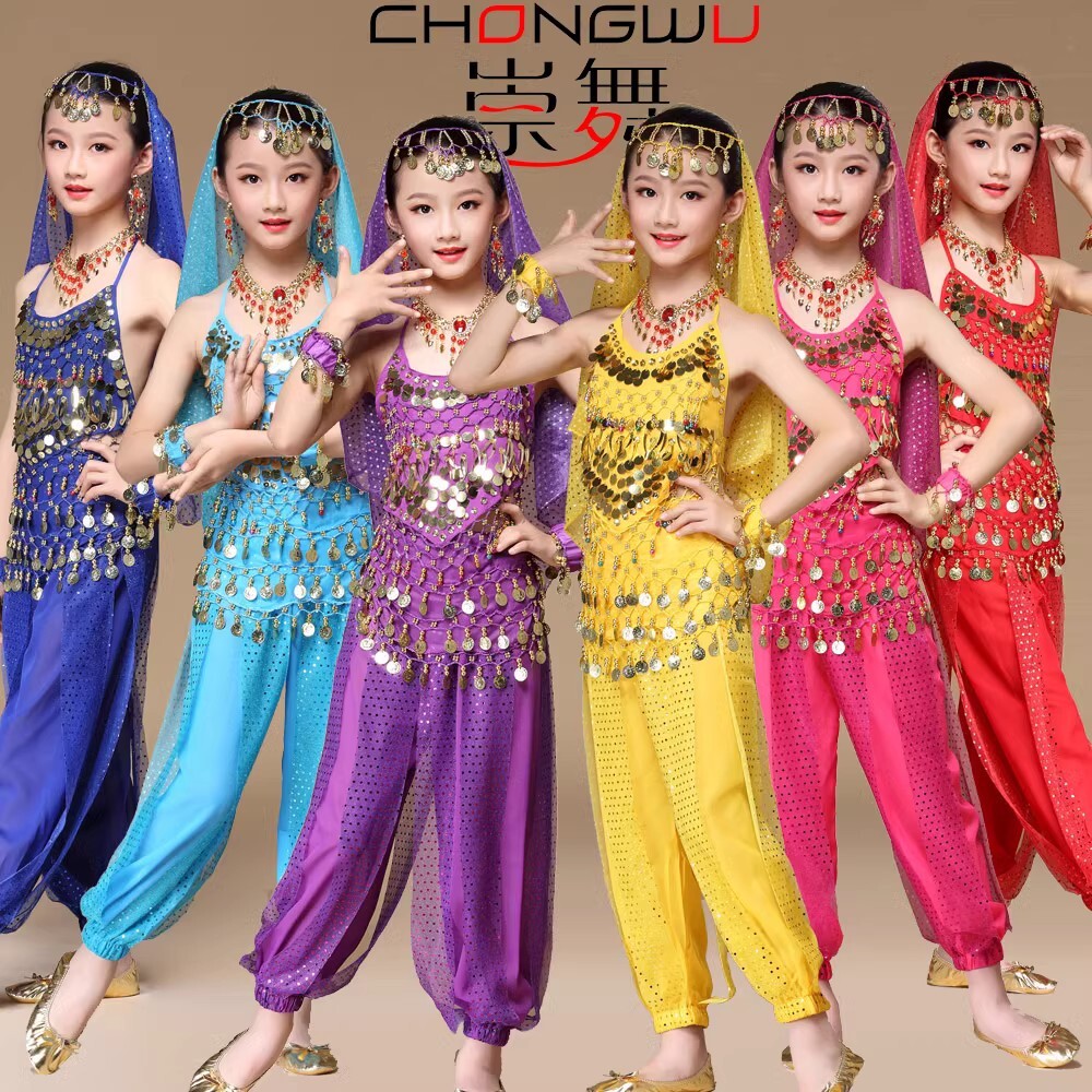 New Belly Dance Costume Set Halloween Suit Sequins Belt Dance Costume For Girl New Belly Dance Costume Set Halloween Suit Sequins Belt Dance Costume For Girl