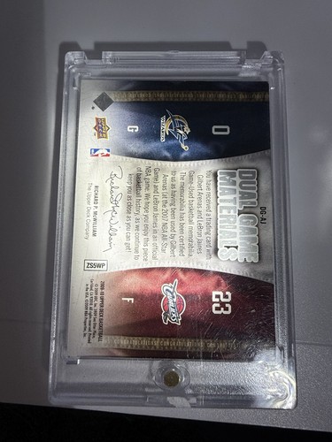 2009-10 Upper Deck - Dual Game Materials #DG-AJ LeBron James, Gilbert Arenas... - Picture 6 of 6
